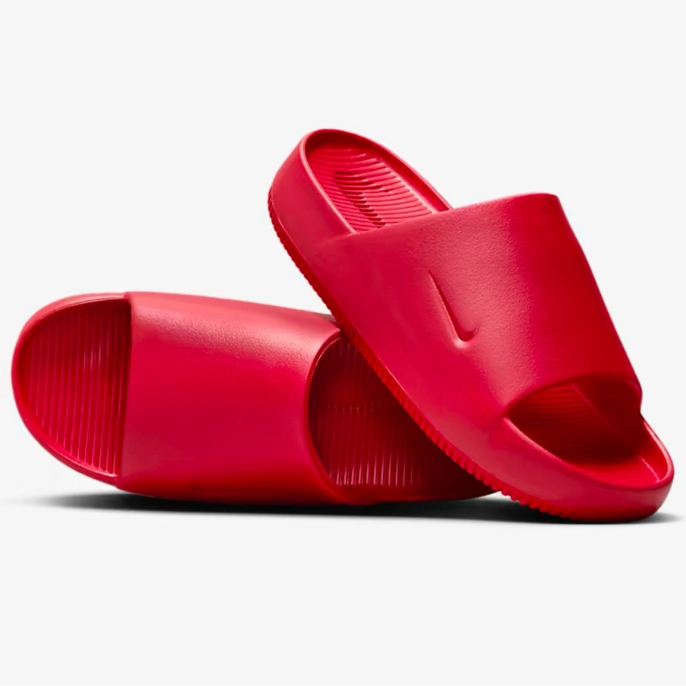 Nike Calm Slides Red US Size Men 8/Women 9 New Sandals Slides